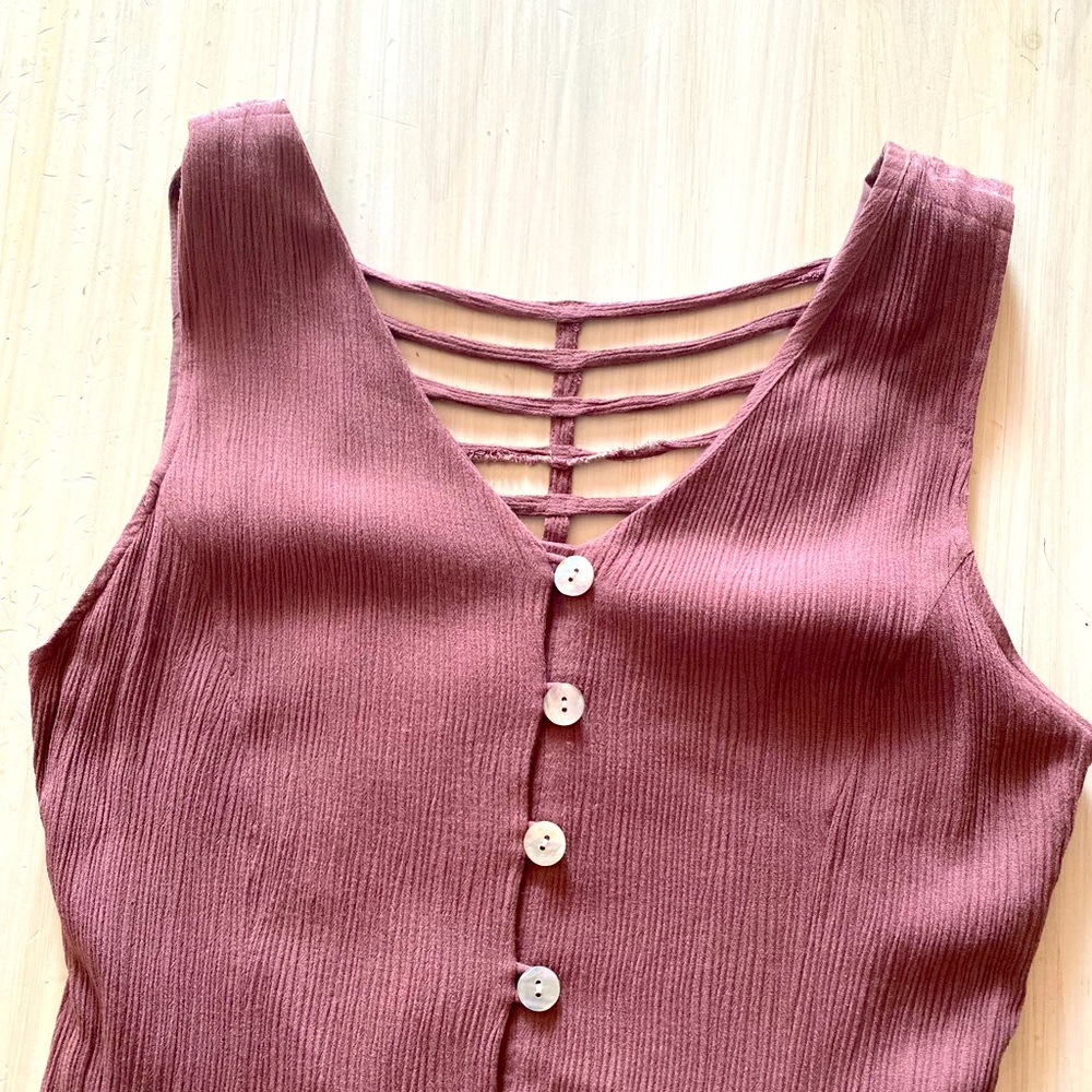 Monterey Bay Clothing Company Maxi Dress with natural shell buttons